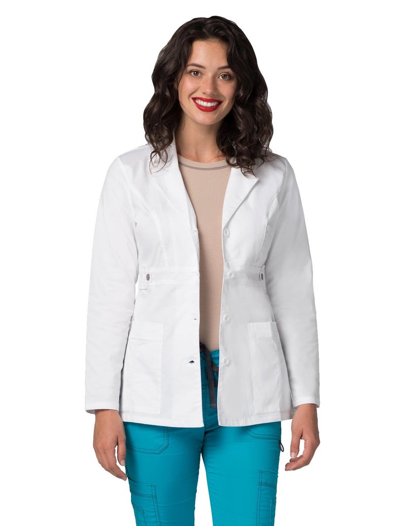 Adar Uniforms, Universal Stretch Lab Coat for Women - 28" Tab-Waist Lab Coat - 3300 - White - M - Image 4